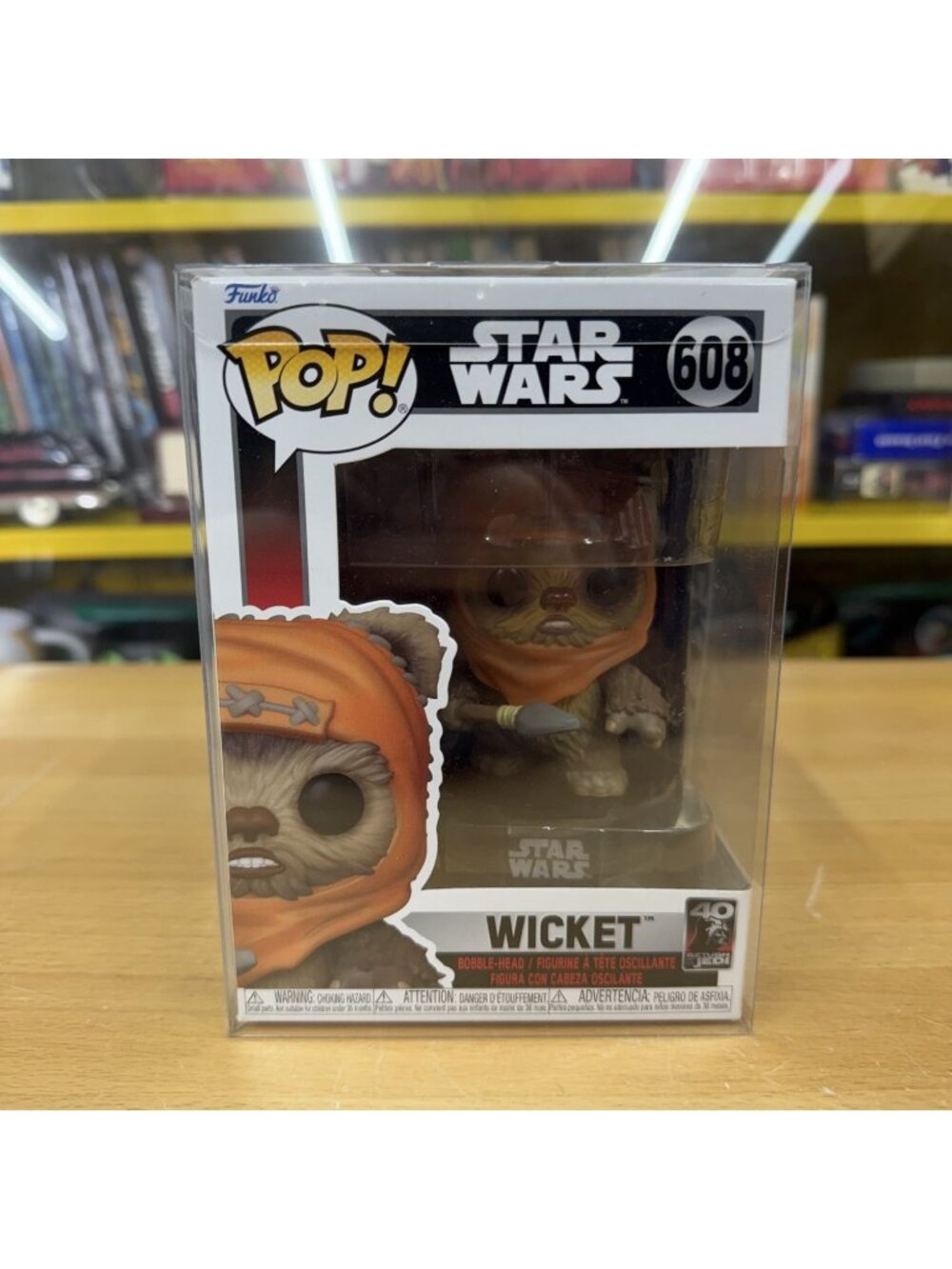 Funko Pop! Wicket #608 Star Wars Return of the Jedi Vinyl Figure w/ Protector